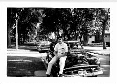 62 1958 - Bob sitting on fender in Maywood
